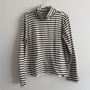 Kule Turtleneck striped long sleeve top tee Women’s Sz L